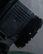 "MIU MIU" Crescent moon print compact wallet