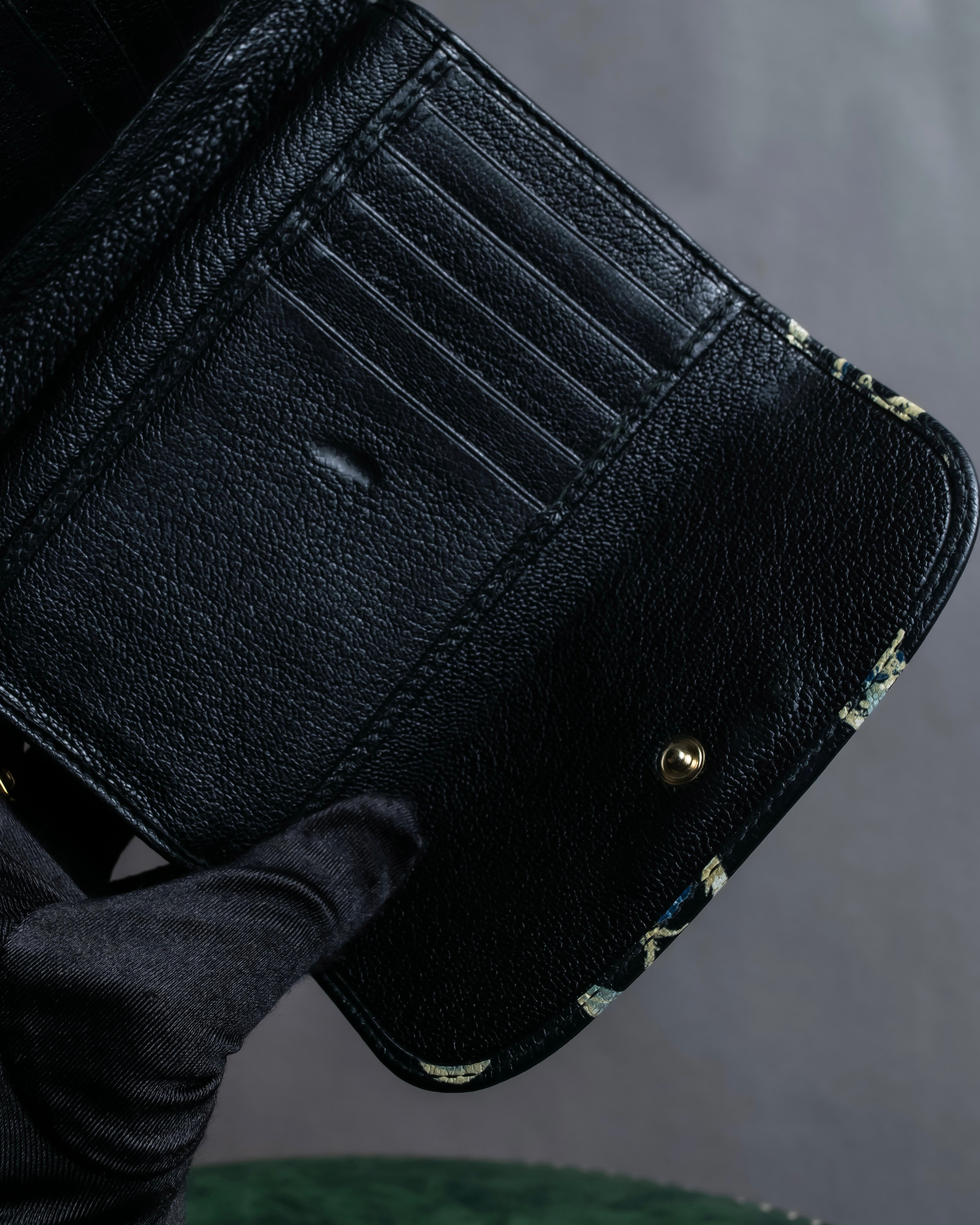 "MIU MIU" Crescent moon print compact wallet