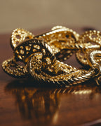 -SPECIAL- “Christian Dior” 70’s-90’s Sculptural openwork gold tone chain bracelet
