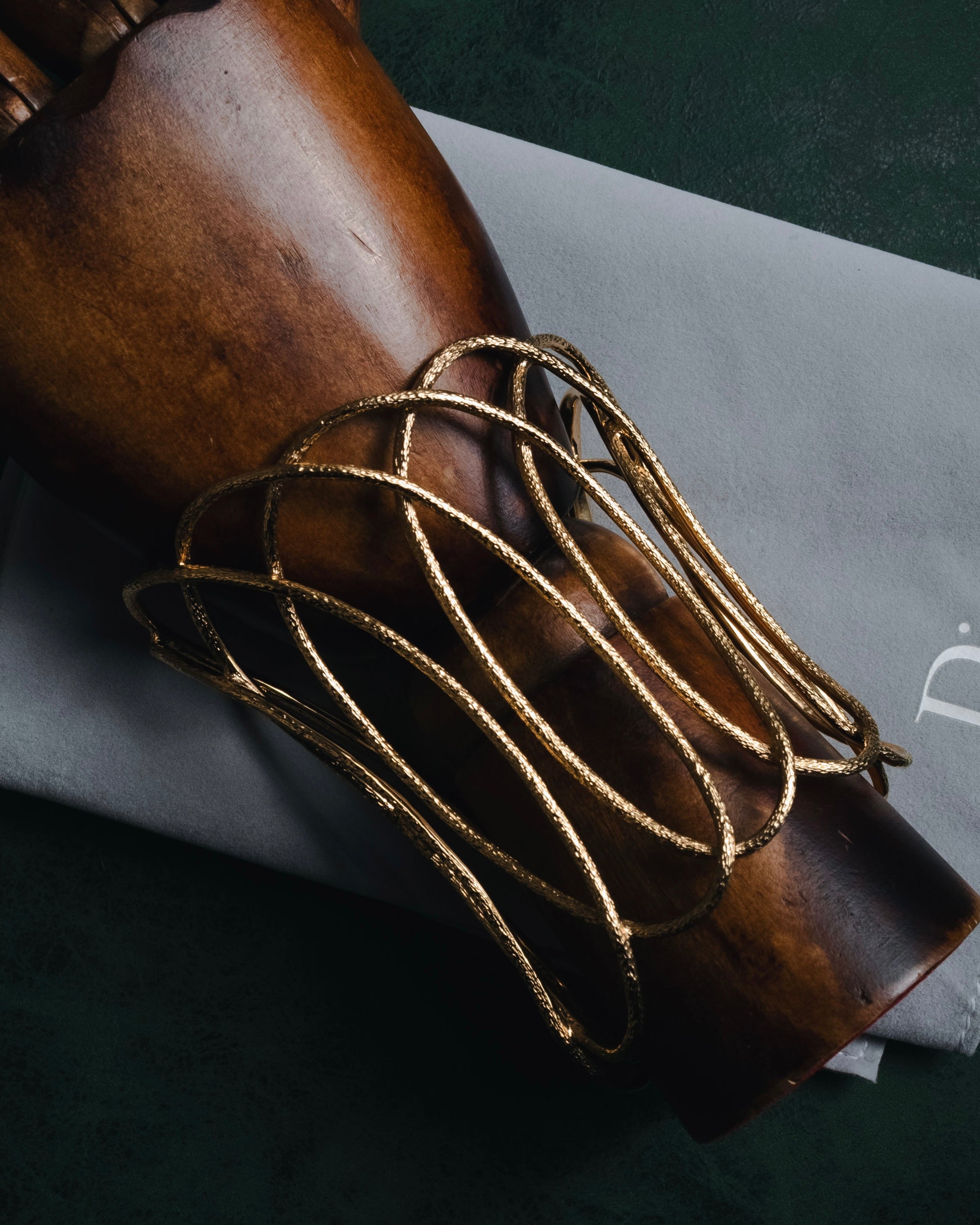 –SPECIAL– "Christian Dior" 2016-19 sculptural wirework cuff bangle