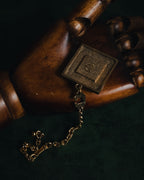 "CELINE" 80’s-90’s square stone pendant charm