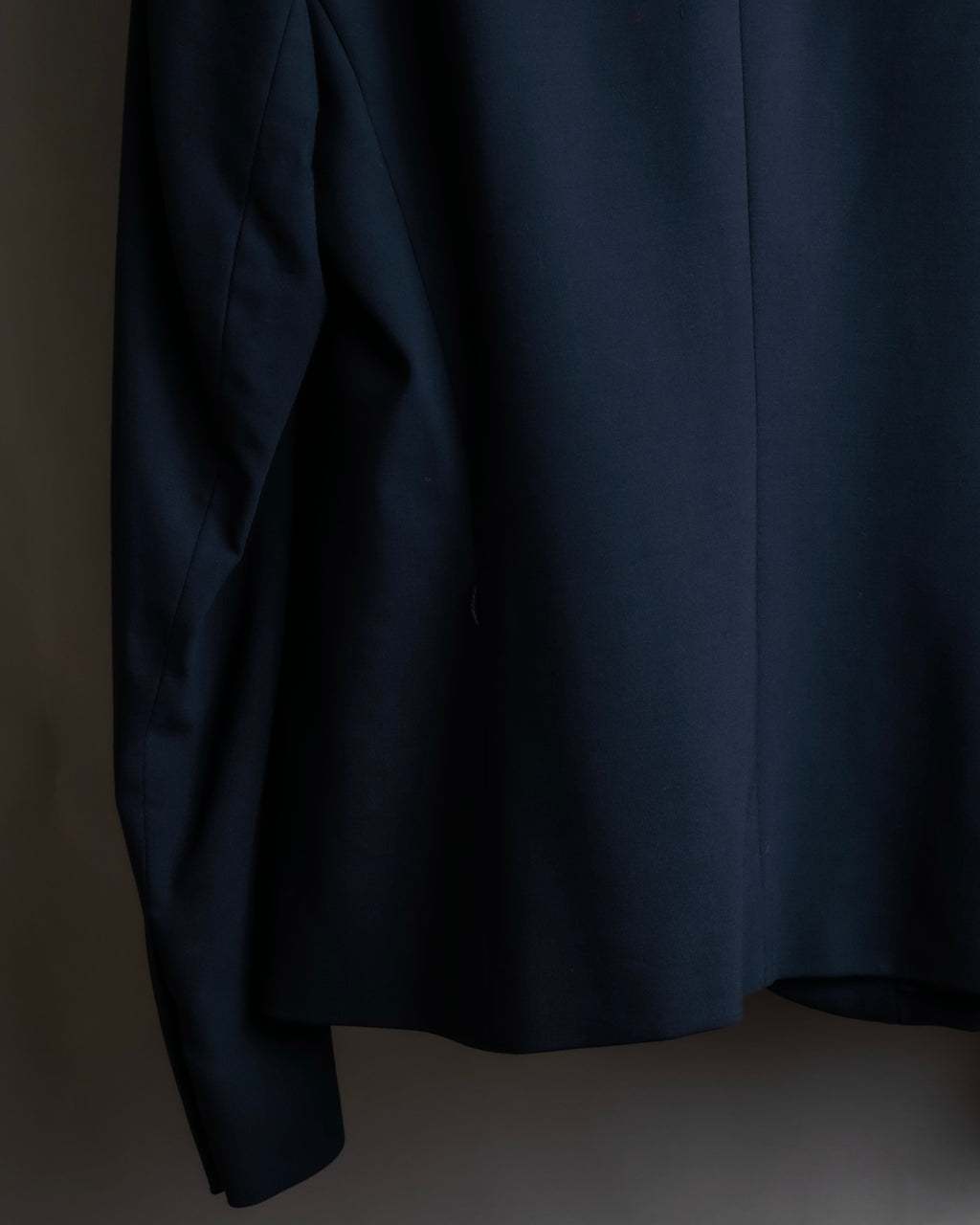 "PRADA" Short length tailored jacket & cropped skirt navy color set up