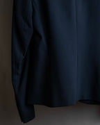 "PRADA" Short length tailored jacket & cropped skirt navy color set up