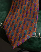 "GUCCI" Horsebit &amp; GG pattern silk neck tie