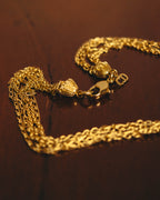 -SPECIAL- "Christian Dior" 80's-90's Multi-strand chain tassel gold necklace