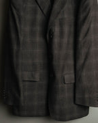 “PRADA” 90’s-00’s Wool cashmere checked tailored jacket