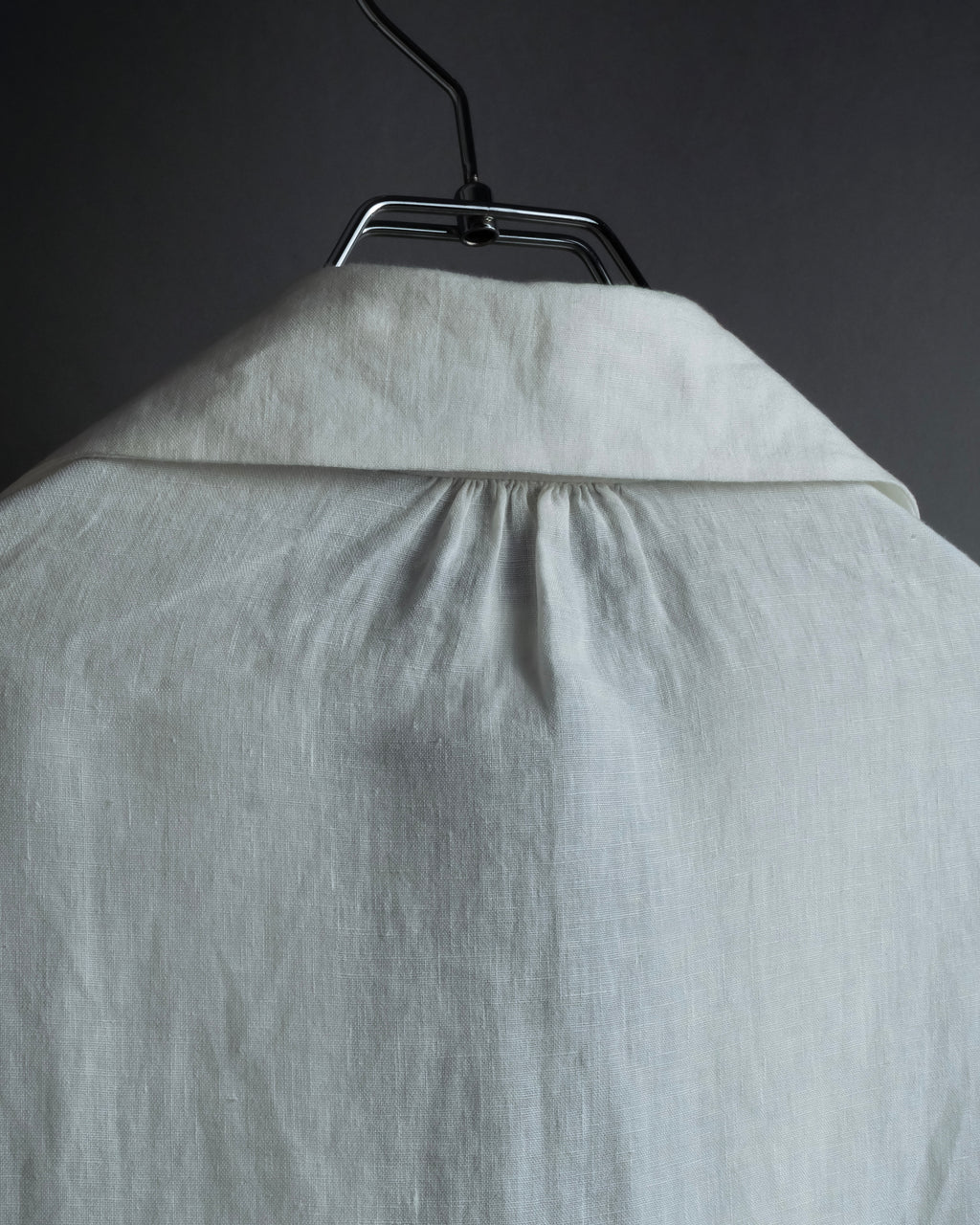 "GUCCI" Michele period ruffle round collar linen pullover shirt