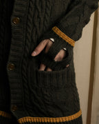 "Vivienne Westwood" Orb logo engraved cable knit cardigan