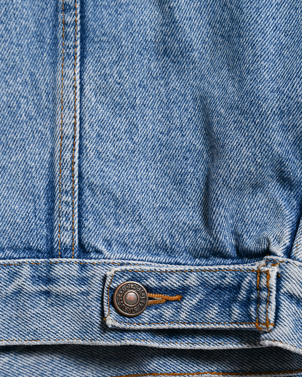 LEVI’S/ Oversized No Collar Denim Jacket Light Blue