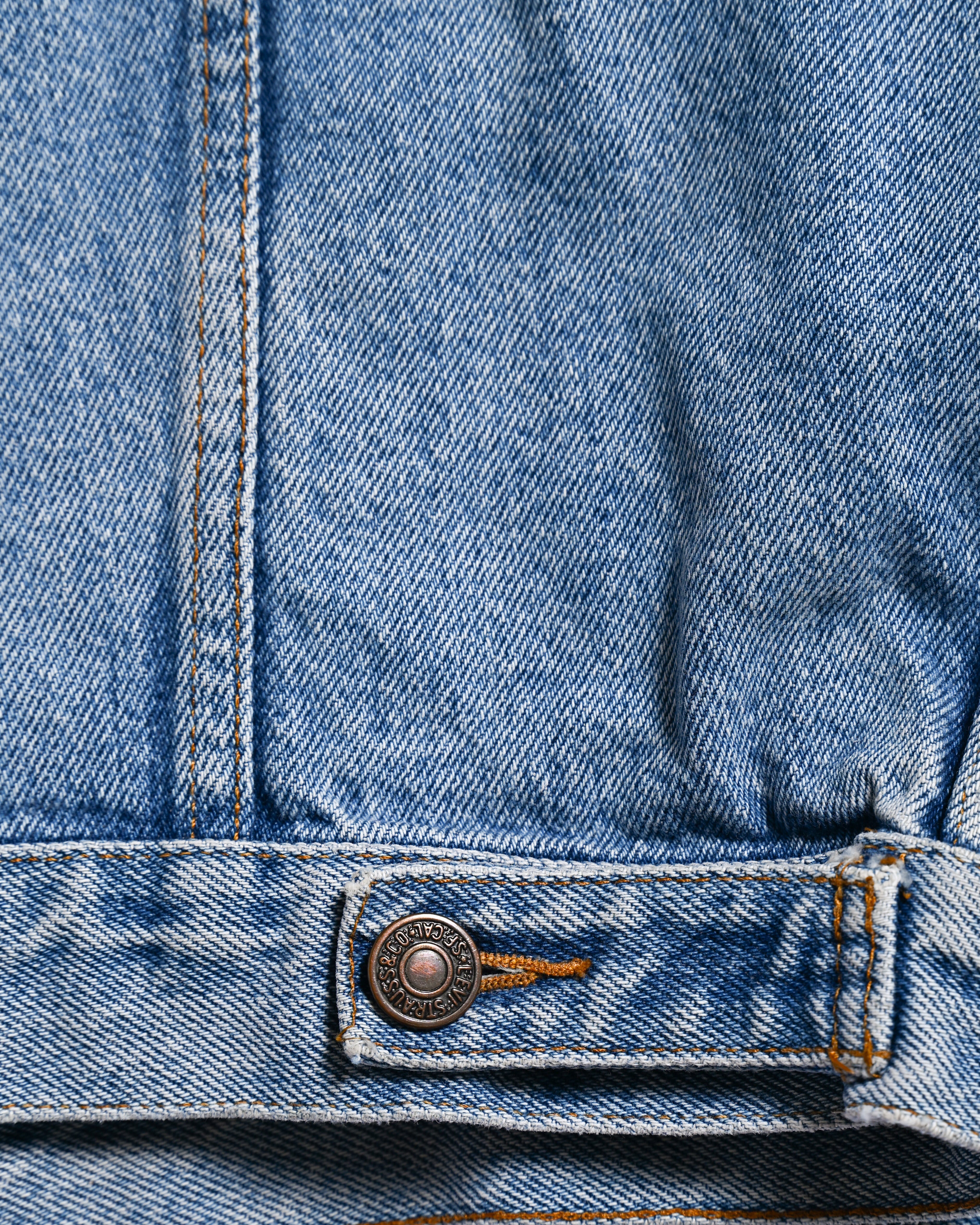 LEVI’S/ Oversized No Collar Denim Jacket Light Blue