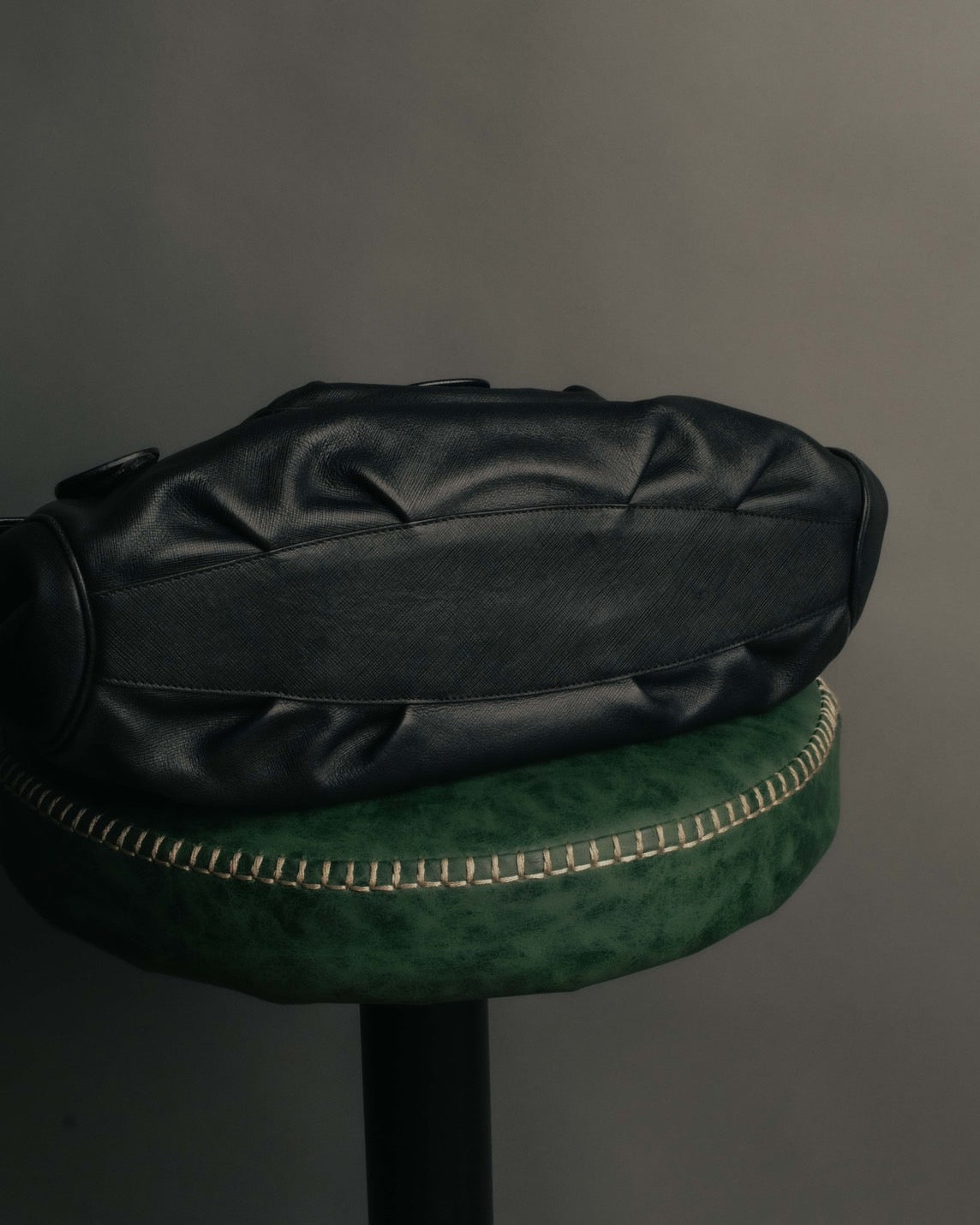 “Salvatore Ferragamo“ 2000’s Wood Gancini leather shoulder bag