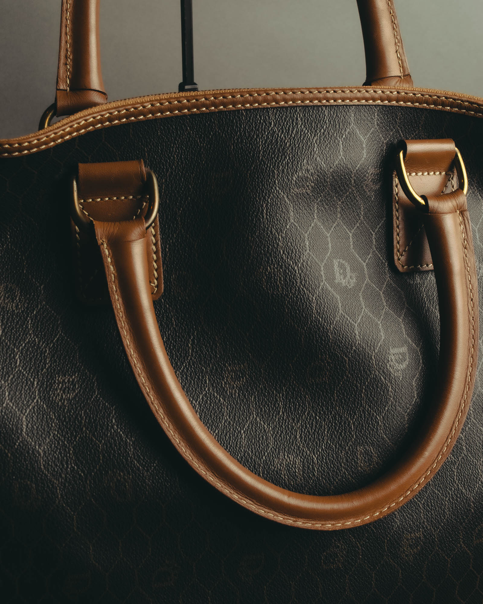 "Christian Dior" 70's-80's Honeycomb travel bag