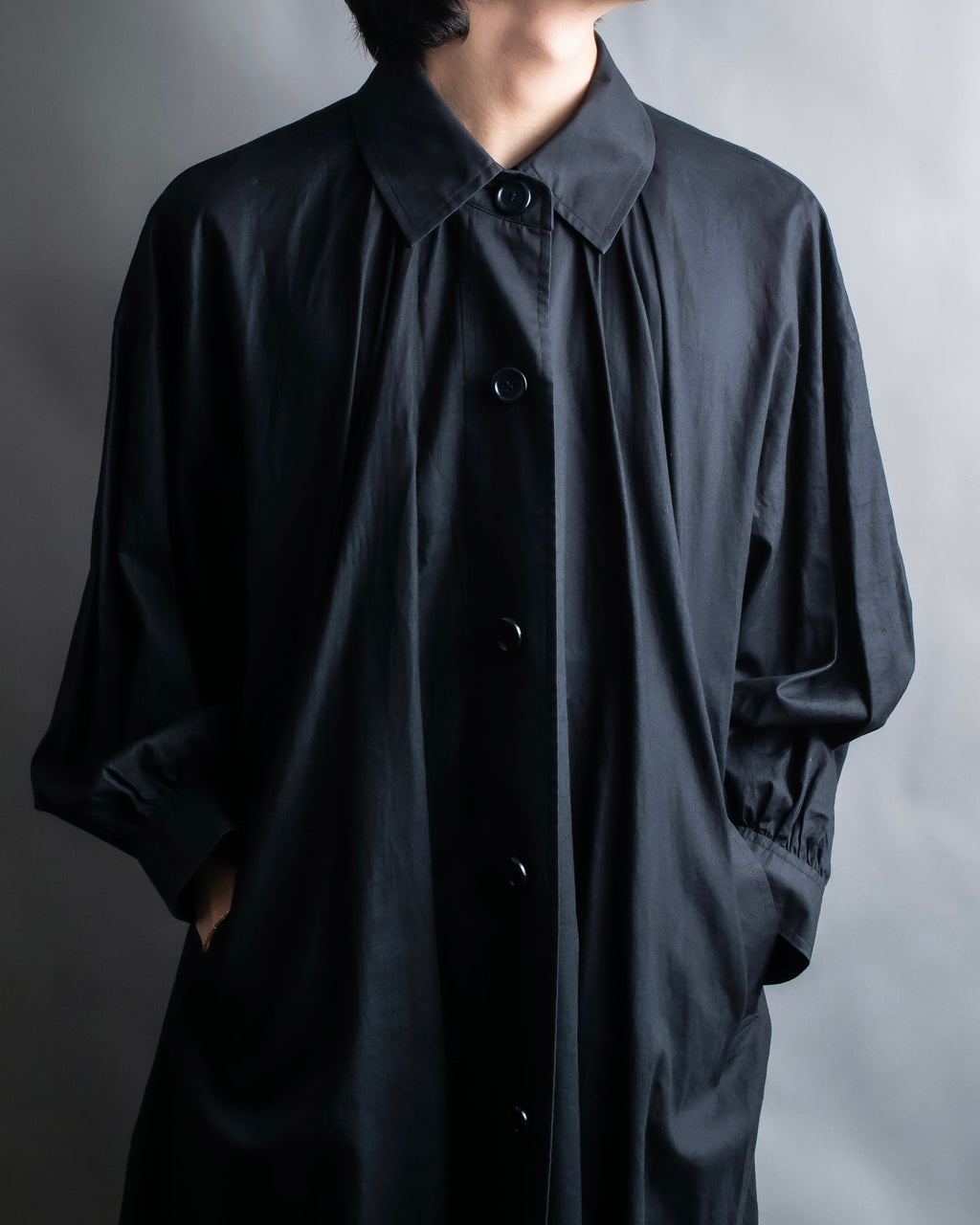 "YVES SAINT LAURENT" Black mode style shirt coat
