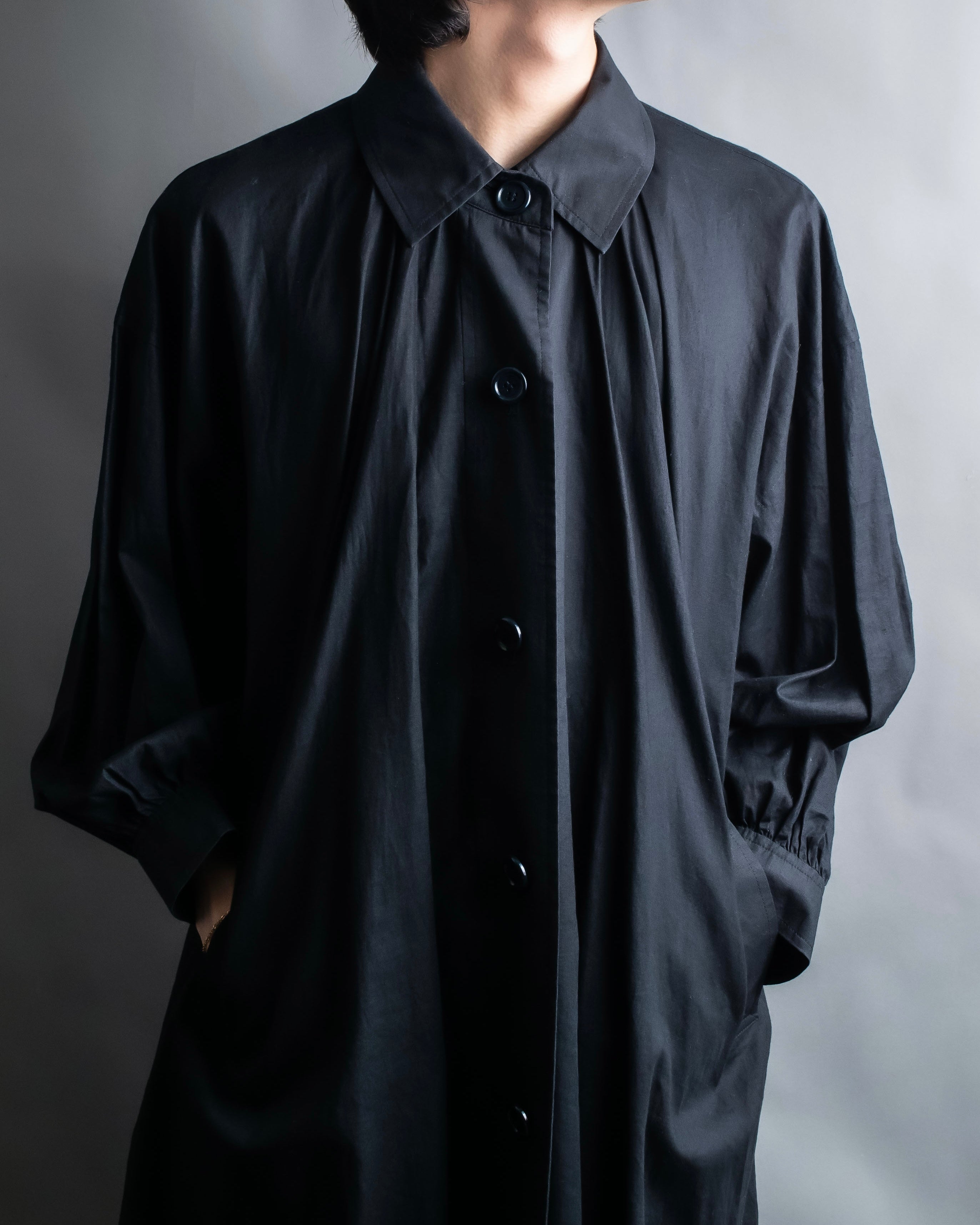 "YVES SAINT LAURENT" Black mode style shirt coat
