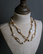 "BALENCIAGA" Leaf motif bijou santoire necklace