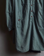 "UNDERCOVER" Raw edge frill design military-like shirt tunic