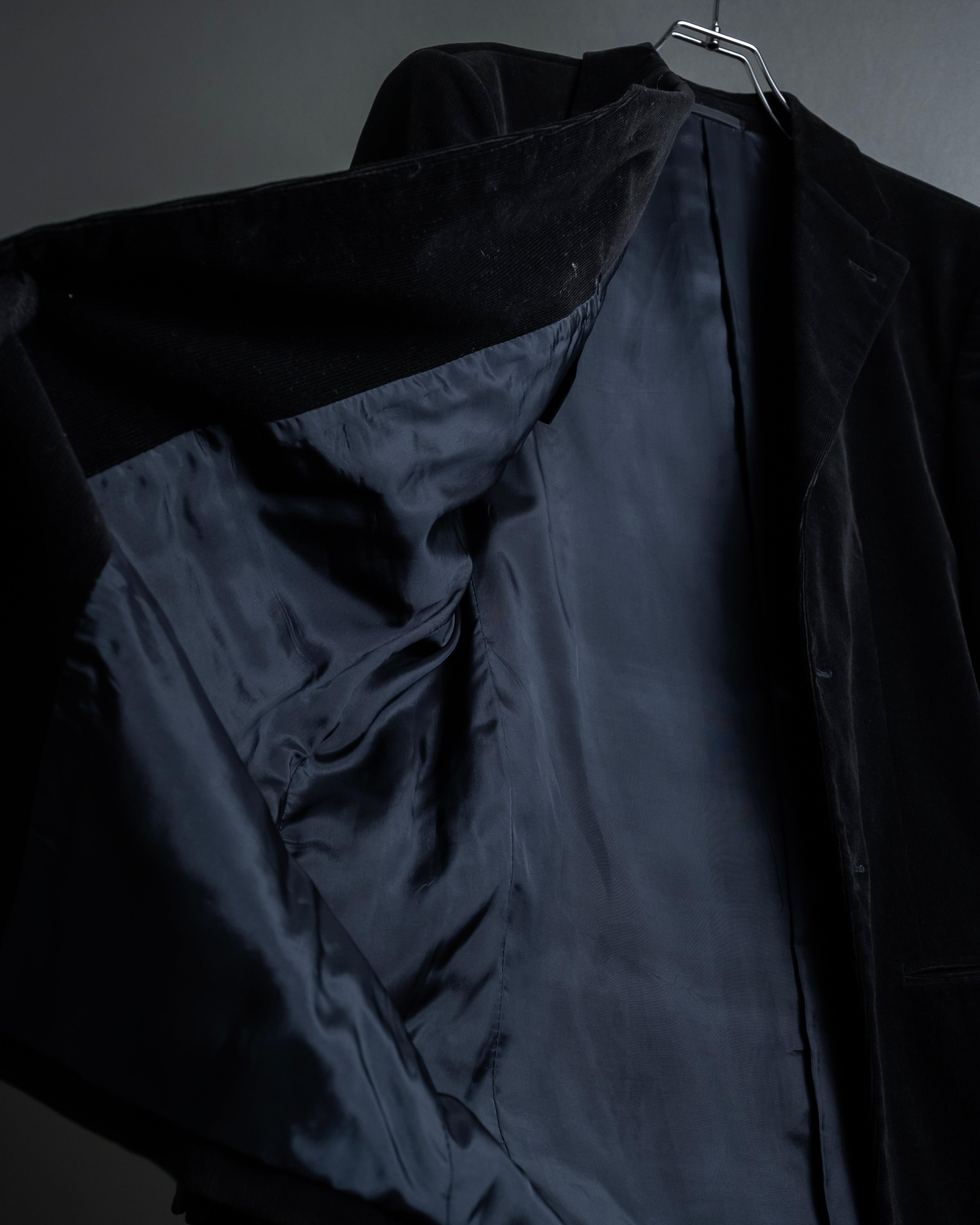 "ARMANI COLLEZIONI" Black corduroy relaxed set up