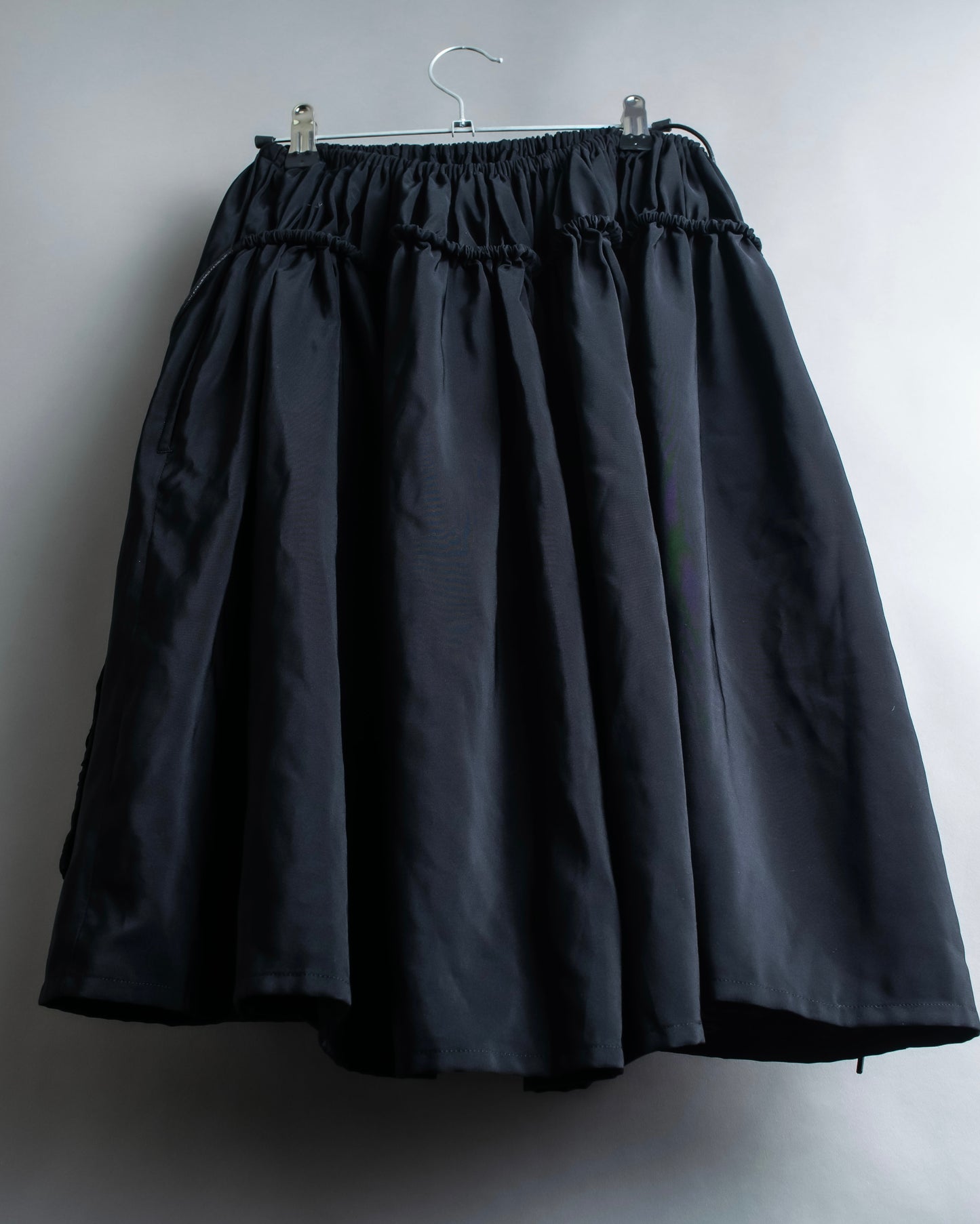 "LIMI feu" Washed layered fabric mid length skirt