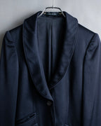 "GUCCI" Shawl collar glossy black jacket