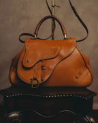 -SPECIAL- “Christian Dior” 2006-2007 Gaucho saddle leather two-way satchel