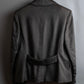 "Max Mara" Diagonal front button design stand collar jacket