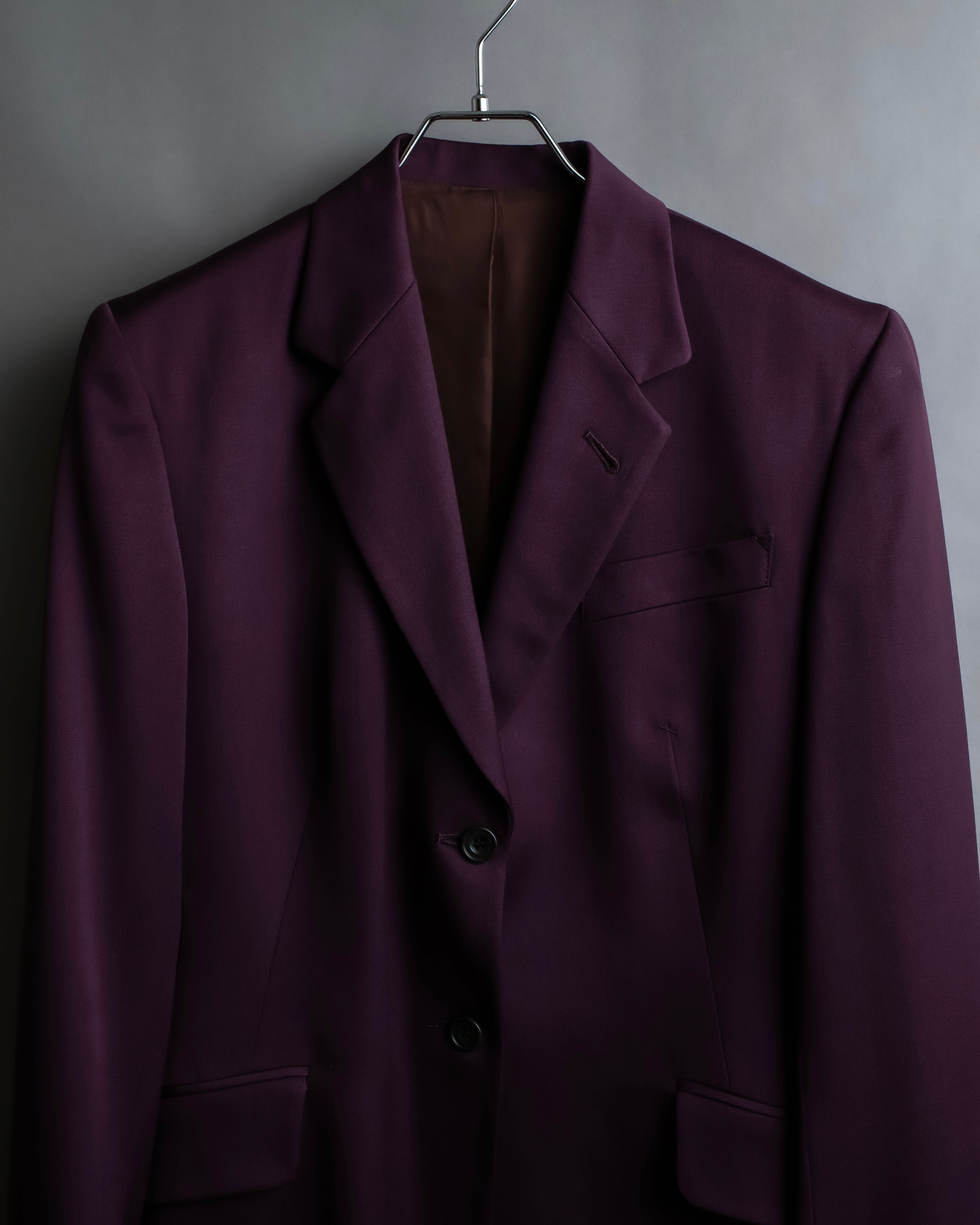 "JEAN PAUL GAULTIER FEMME"
 Beautiful purple color shaped wool tailored jacket