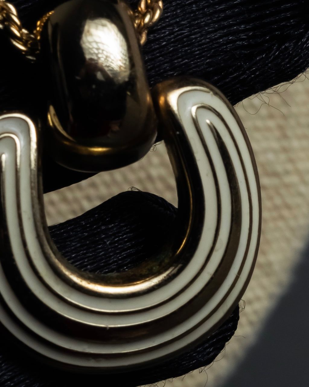 "Christian Dior" Arch motif top gold tone necklace