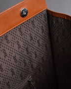 "YVES SAINT LAURENT" Studded Y design open-top leather tote bag