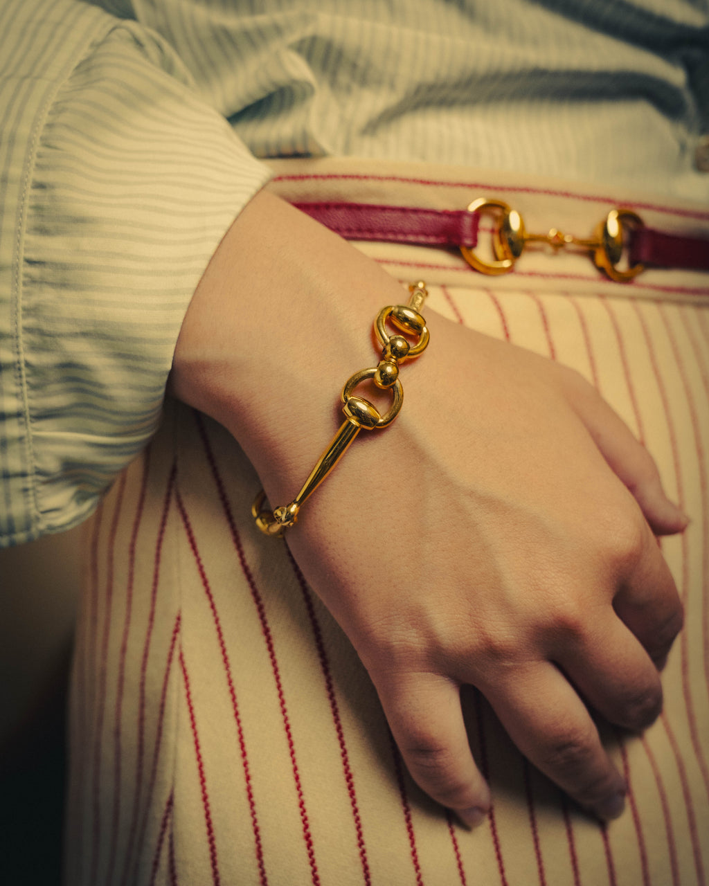 -SPECIAL- “CELINE” 70’s-80’s vintage horsebit link bracelet