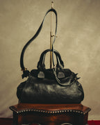 "Chloé" 00's Textured leather satchel bag