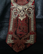 "GIANFRANCO FERRE" Beautiful botanical and frame design necktie