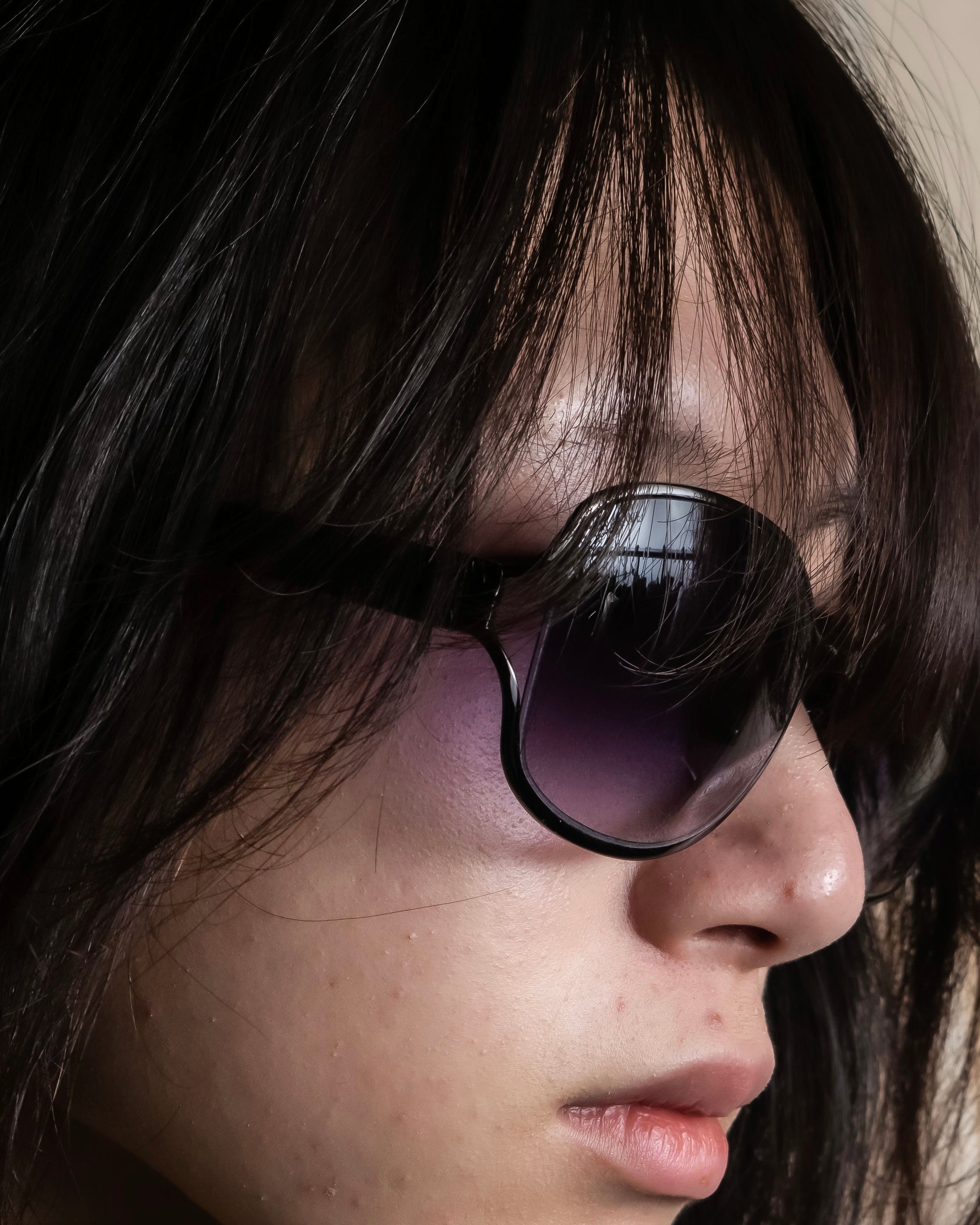 "LOEWE" Anagram logo engraved oval sunglasses