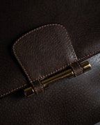 "GUCCI" Bar-shaped fastener design leather shoulder bag