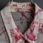 "John Galliano" 100% silk tropical floral regular collar shirt