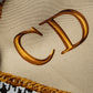 "Christian Dior" Houndstooth base logo and chain print large scarf