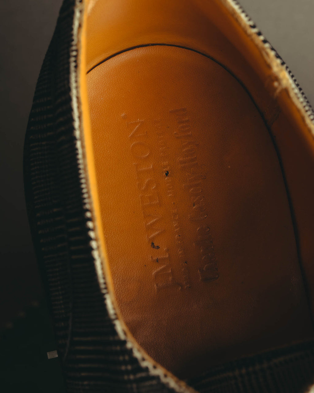 "J.M. WESTON" 2010's Prince of wales checked derby shoes