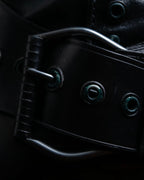 "BOTTEGA VENETA" Belt design square toe knee high long boots