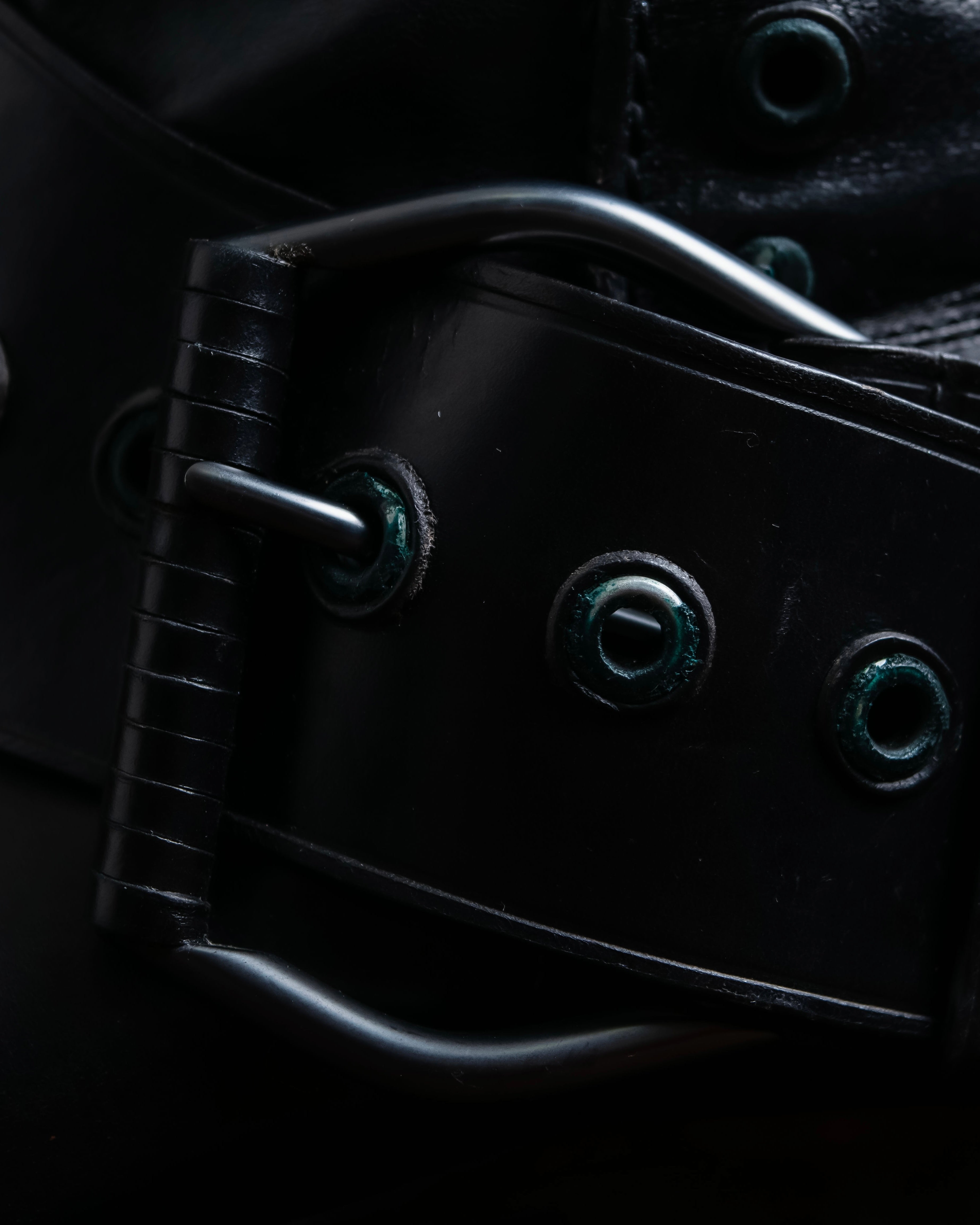 "BOTTEGA VENETA" Belt design square toe knee high long boots