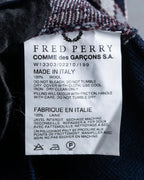"COMME des GARCONS SHIRT × FRED PERRY" Argyle pattern box silhouette wool knit