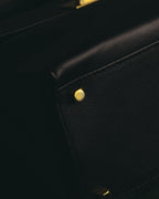 "Salvatore Ferragamo" 90's-00's Structured gancini leather top handle bag