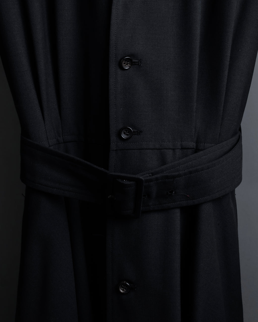 "tricot COMME des GARCONS" 90's Tailored collar belted long dress