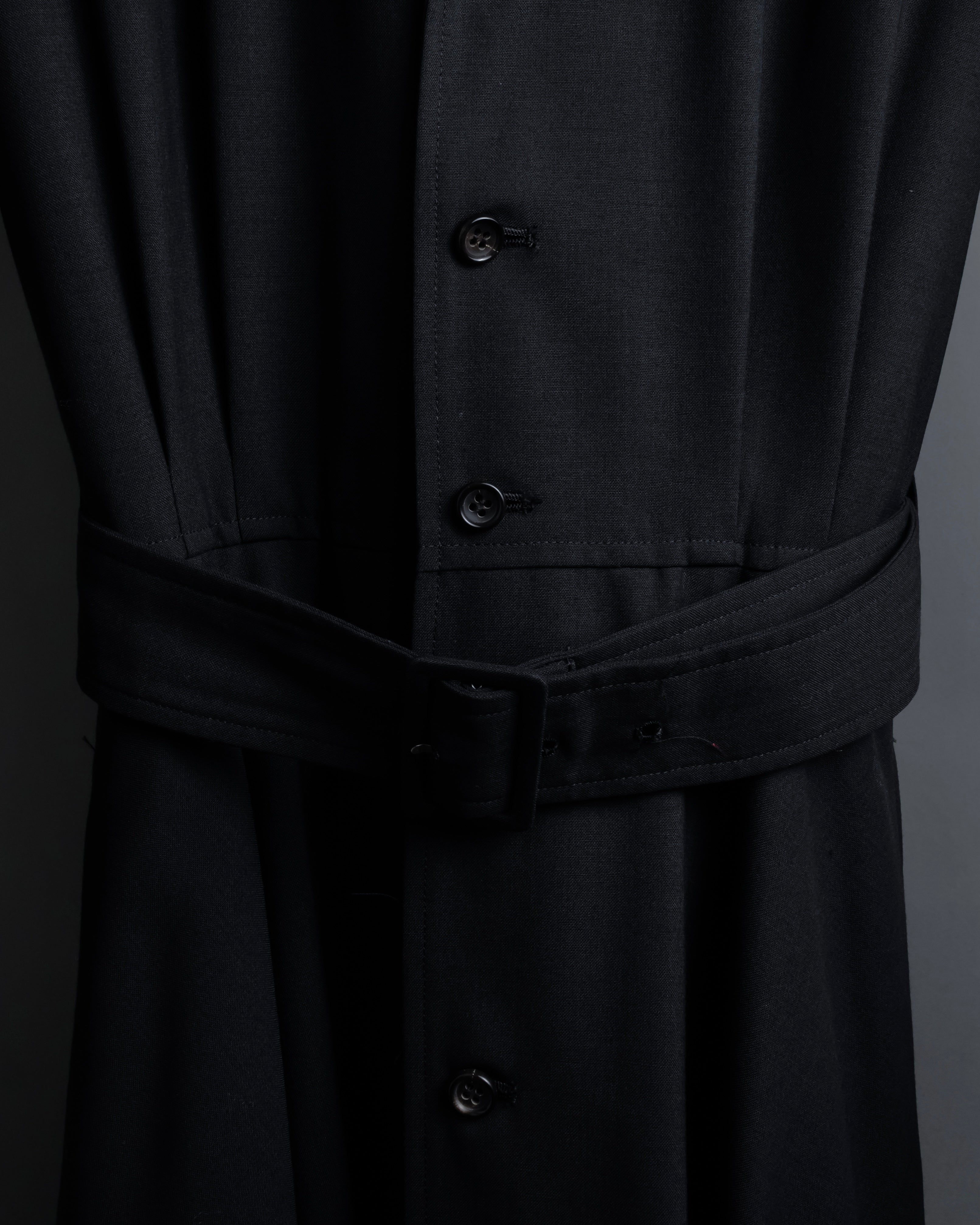 "tricot COMME des GARCONS" 90's Tailored collar belted long dress