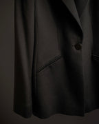 "ARMANI COLLEZIONI" Sharp peak lapel 100% cashmere tailored jacket