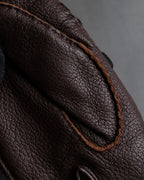 "Vivienne Westwood" Orb design checker panel pattern leather gloves