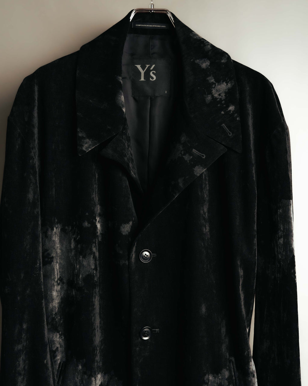 -SPECIAL- "Y’s" 2025's Discharge printed velvet long coat