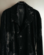 -SPECIAL- "Y’s" 2025's Discharge printed velvet long coat