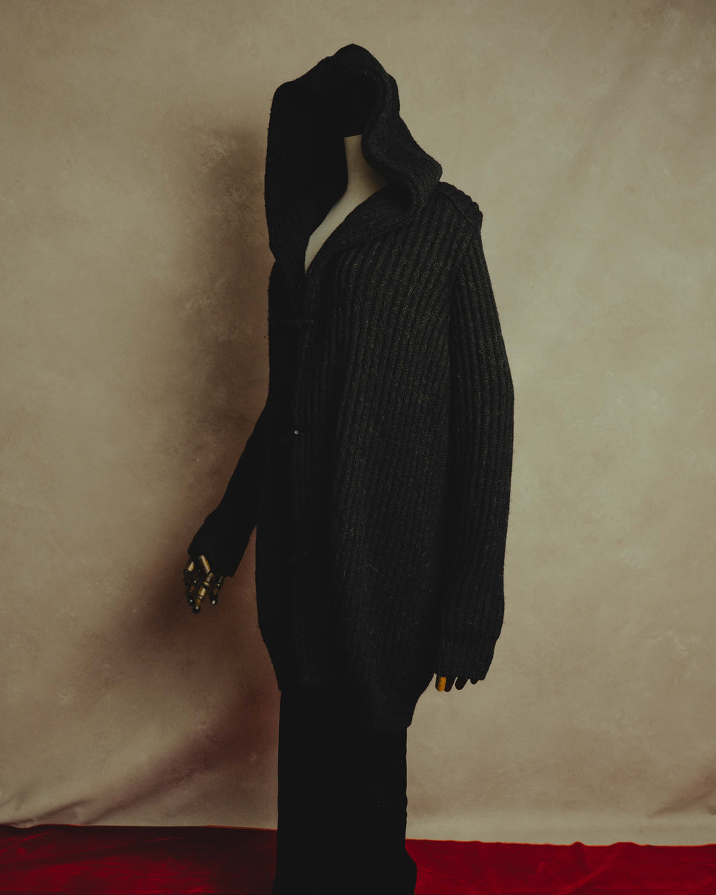 "MM6 Maison Martin Margiela" 00's-10's Alpaca blend hooded knit duffle coat