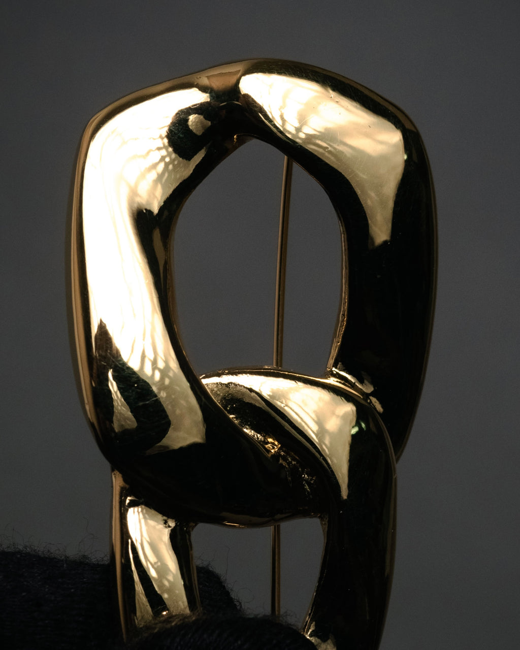 “Yves Saint Laurent” 80’s–90’s Sculptural chain motif brooch