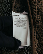 -SPECIAL- “VALENTINO ROMA” 1998-2008 Lace belted sheer coat dress