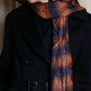 "GUCCI" Ombre stripe pattern fringe design silk long stole